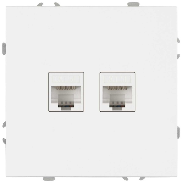 Розетка ЭРА Galaxy 15-3108-08 информационная двойная 2XRJ45 IP20 белый матовый Б0070770