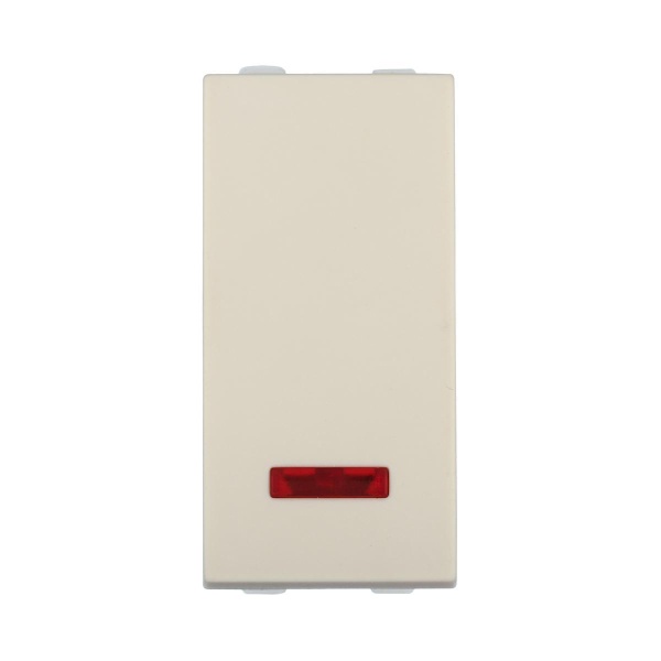 Переключатель LK Studio с двух мест, с индикатором 45х22,5мм (схема 6L) 16 A, 250 B (бежевый) LK45 850401-1