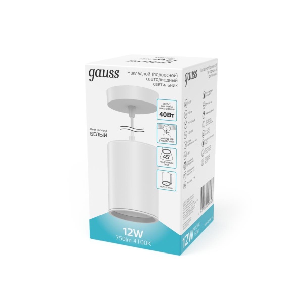 Подвесной светодиодный светильник Gauss HD044