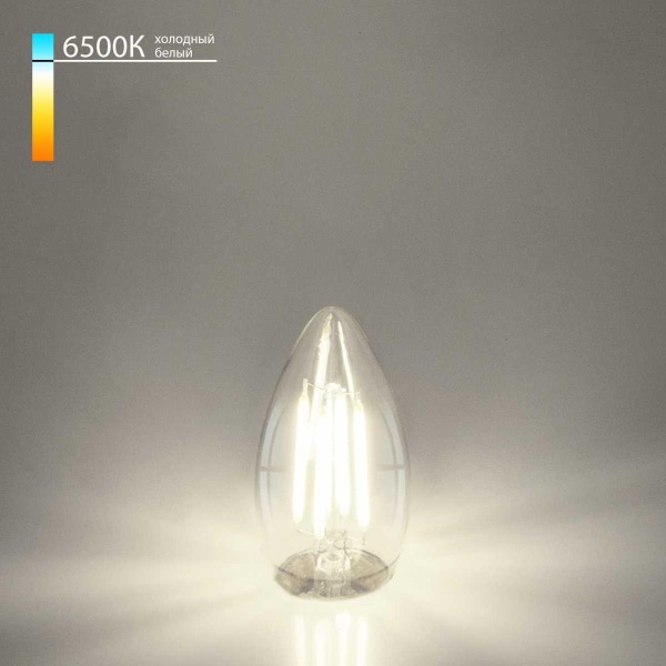 Лампа светодиодная филаментная Elektrostandard E27 9W 6500K прозрачная a056256
