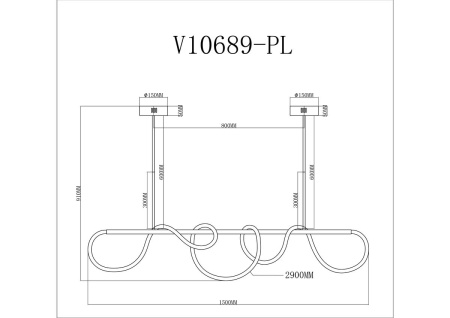 Подвесной светодиодный светильник Moderli True V10689-PL