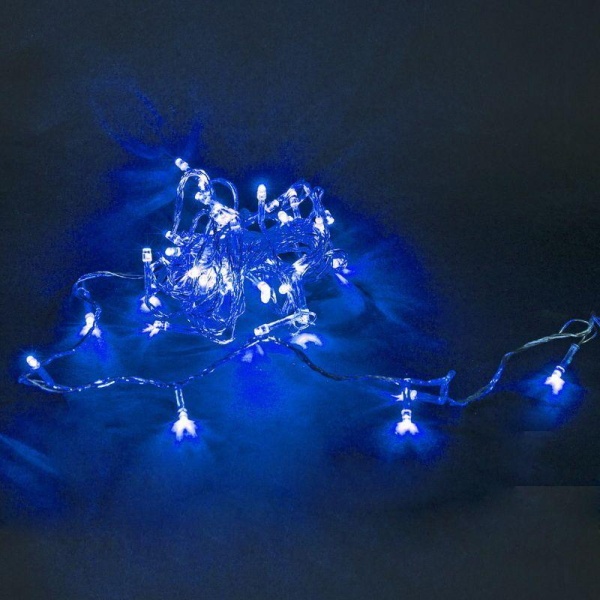 Cветодиодная гирлянда Sneha нить 230V синий статичный A-019 LED BL