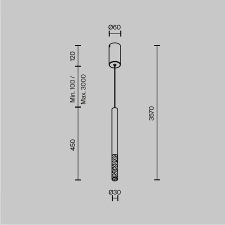 Подвесной светодиодный светильник Maytoni Pro Shade MOD157PL-L6GK