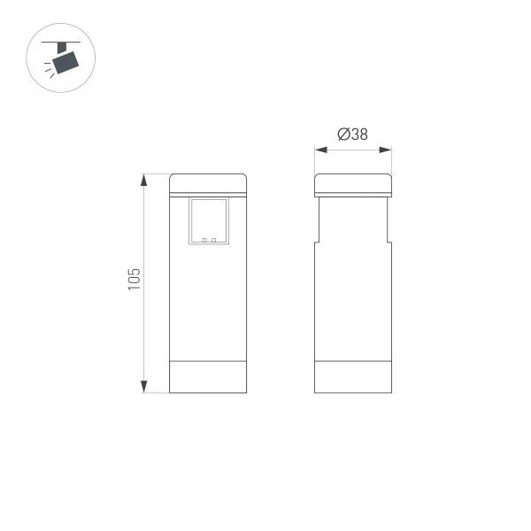 Трековый светодиодный светильник Arlight Art-Apriori-Spot-R40-8W Warm3000 047799