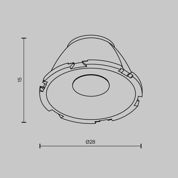 Линза Maytoni Technical Downlight для Alfa LED 24° LensCD28-24