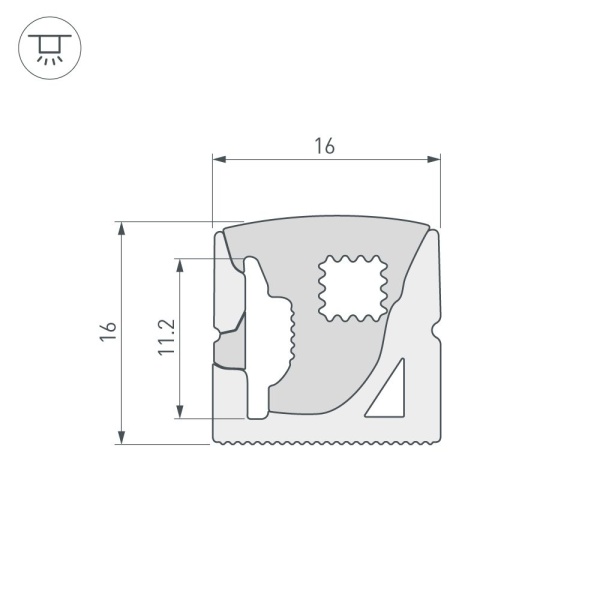 Профиль Arlight WPH-Flex-1616-Side-S11-20M White 041093(1)