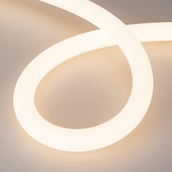 Светодиодная лента герметичная MOONLIGHT-SIDE-A336-D40mm 24V Warm3000 360deg (15 W/m, IP65, 2835, 5m, wire x1) Arlight 039318