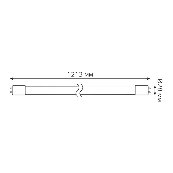 Лампа светодиодная Gauss G13 20W 4000K матовая 93029