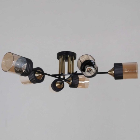 Потолочная люстра Reluce 48460-0.3-06 BK+COPPER