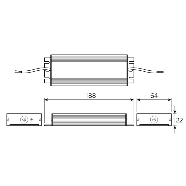 Блок питания Gauss 150W 12V IP20 BT524