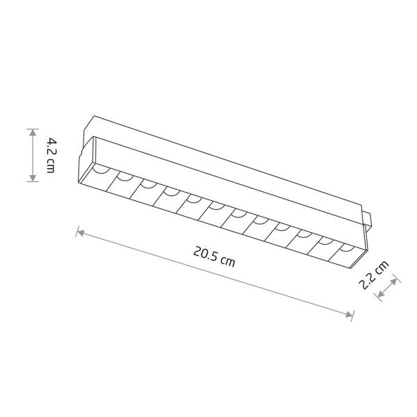 Трековый магнитный светильник Nowodvorski Focus Led White 11632