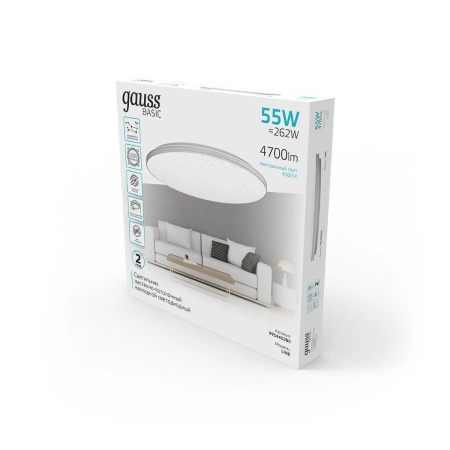 Потолочный светодиодный светильник Gauss Basic Space Line 995440260