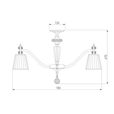 Потолочная люстра Eurosvet Diva 60122/8 хром