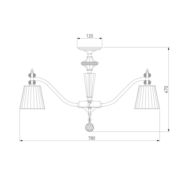 Потолочная люстра Eurosvet Diva 60122/8 хром