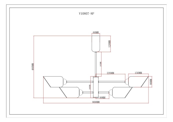 Потолочная люстра Moderli Avery V10807-8P