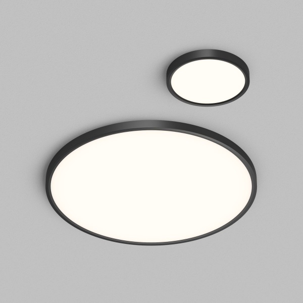Потолочный светодиодный светильник Denkirs Thin DK6520-BK
