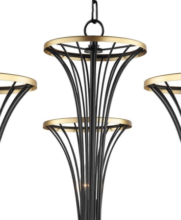 Подвесная люстра Lumien Hall Ивес 4017/5P-BK-GD