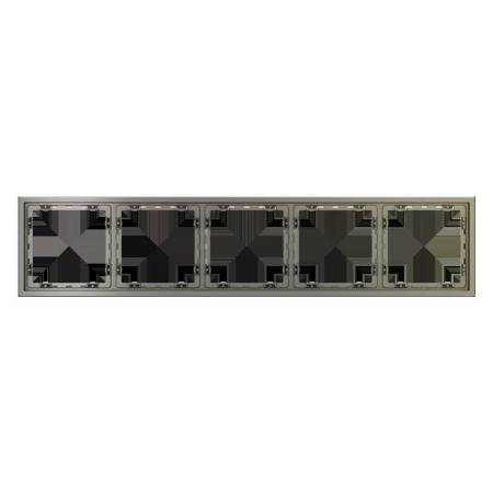 Рамка пластиковая Voltum S70 на 5 постов, (шелк) VLS100504