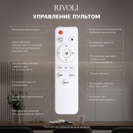 Потолочная светодиодная люстра Rivoli Erminia 6177-703 Б0068410