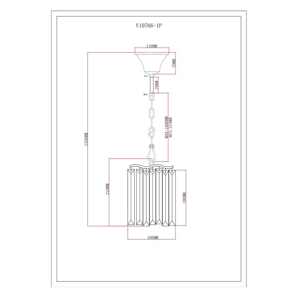 Подвесной светильник Moderli Wave V10766-1P