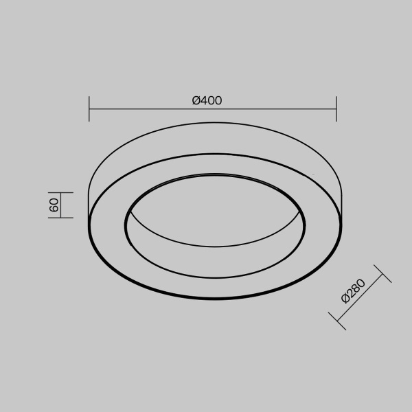 Потолочный светодиодный светильник Maytoni Technical Ceiling Lua C093CL-36W4K-B