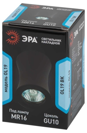 Накладной светильник ЭРА OL19 BK Б0054387