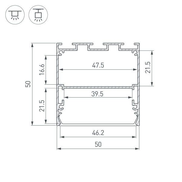 Профиль Arlight Line-S-5050-2500 Black 041840