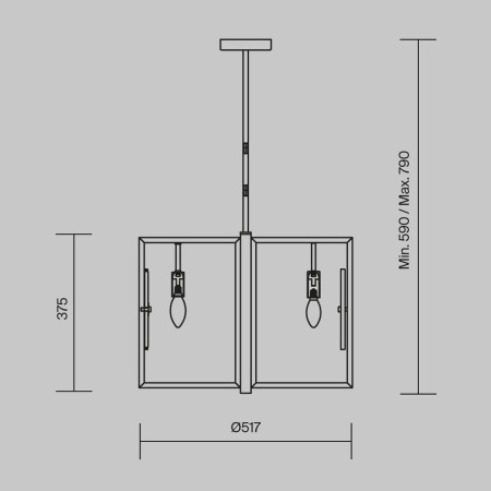 Подвесная люстра Maytoni Marmo MOD099PL-06G