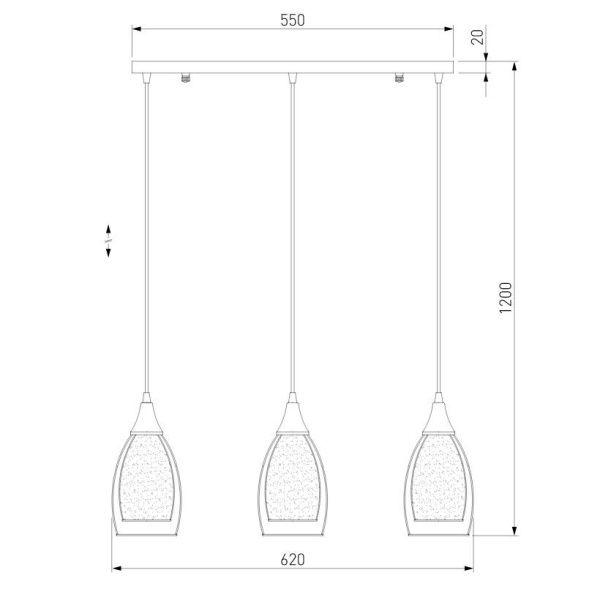 Подвесной светильник Eurosvet Cosmic 50285/3 черный жемчуг