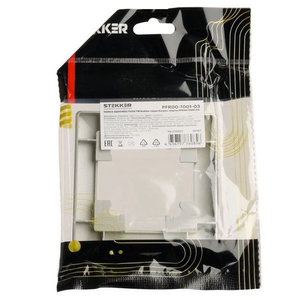 Рамка 1-постовая Stekker Катрин серебро PFR00-7001-03 39797