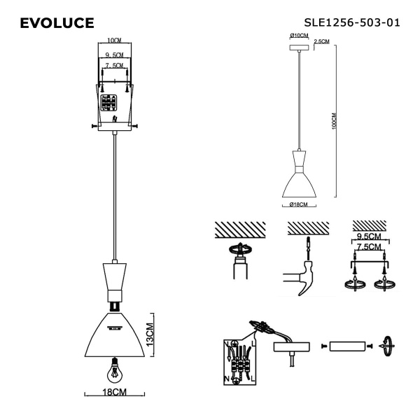 Подвесной светильник EVOLUCE SLE1256-503-01
