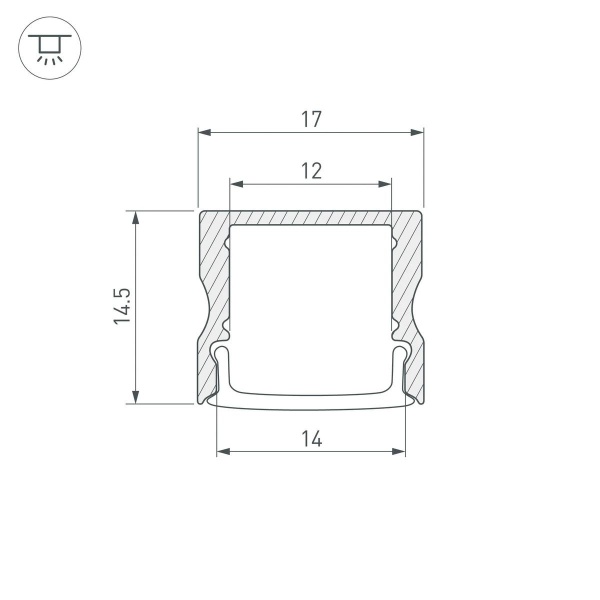 Профиль Arlight LINE-1715-2000 WHITE 044259