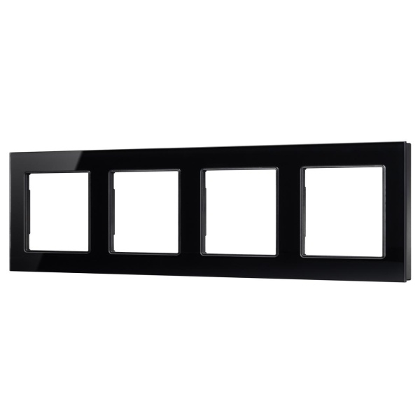 Рамка стеклянная FRM-GLARE-GS-4-BK Arlight 043803