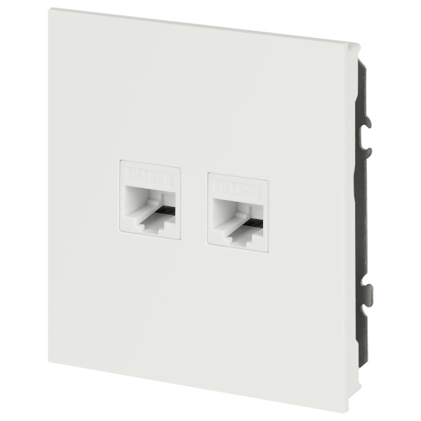 Розетка ЭРА Arktik 16-3108-08 информационная двойная 2XRJ45 белый матовый Б0070491