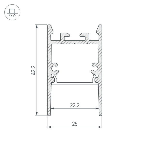 Профиль Arlight SL-Comfort-2542-2000 Black 046934