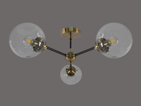 Потолочная люстра Elvan LU-208/3-E27-BkBaCl