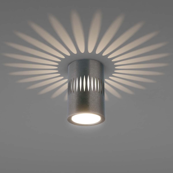 Потолочный светодиодный светильник Elektrostandard DLS026 7W 4200К графит a053601