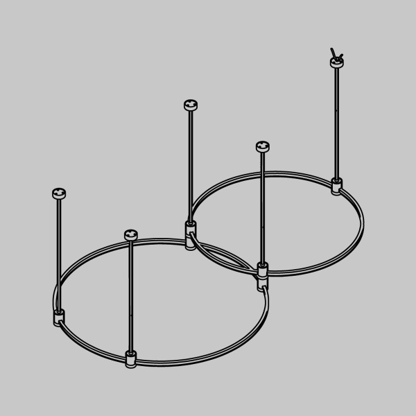 Основание Medium для трековых светильников Maytoni Technical Flarity TFC-Flar-M01-BS