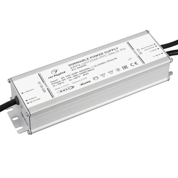 Блок питания Arlight ARPV-UH12240-PFC-Dali2-PH 12V 240W IP67 20A 040755