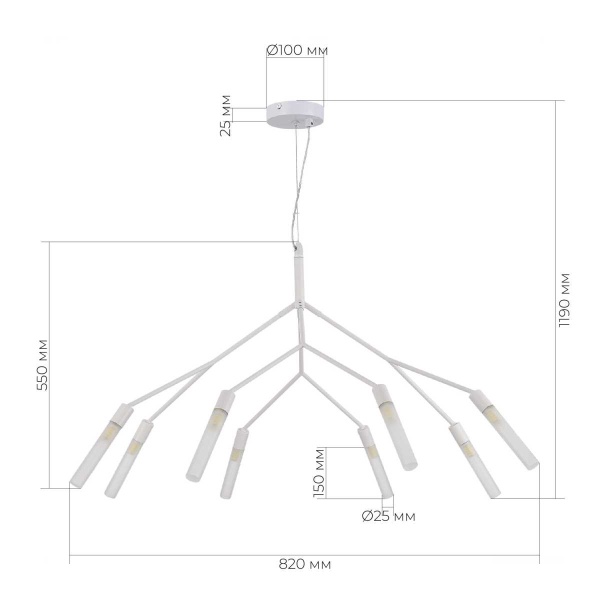 Подвесной светильник Evoluce KAITO SLE1129-503-08