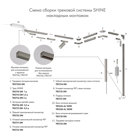 Вставка декоративная Denkirs Shine Base TR5737-DN