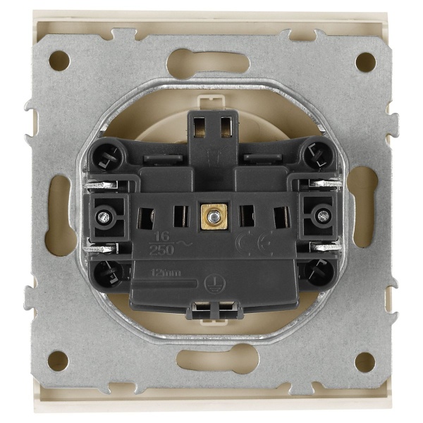 Розетка ЭРА Arktik 16-2102-04 с заземлением 2P+E Schuko со шторками 16А-250В шампань Б0070427