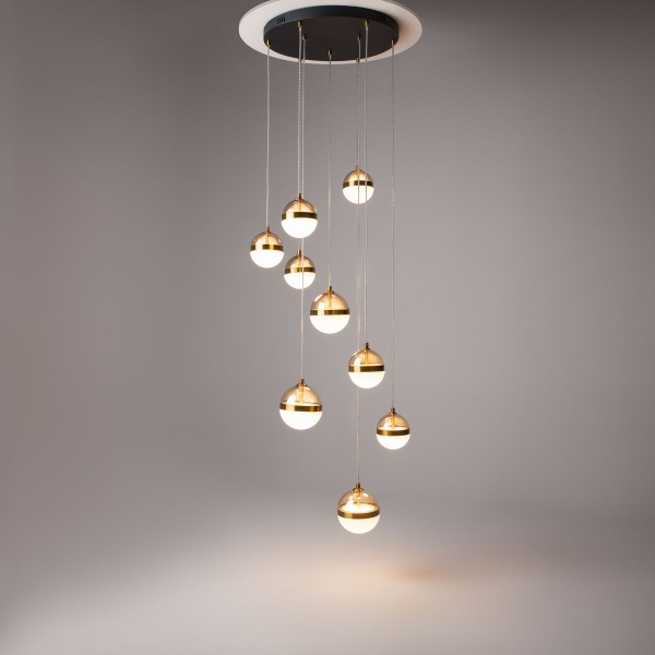 Подвесная светодиодная люстра Maytoni Area MOD295PL-L120BBS3K