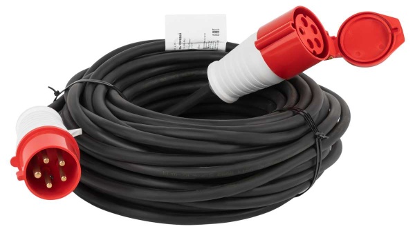 Удлинитель силовой ЭРА IND380-U-1e-5x2,5-10m-IP44 на 380В в бухте 1 розетка CEE 5P 10м КГ 5х2,5 32A IP44 Б0057293
