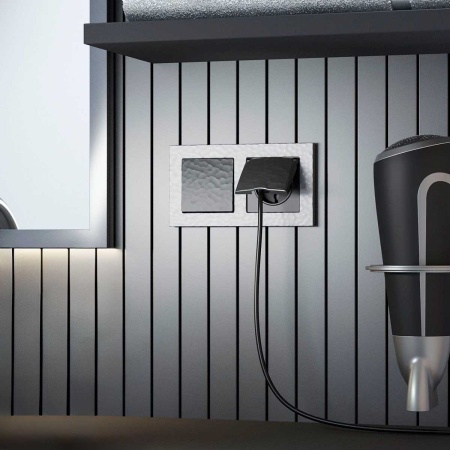 Выключатель Werkel Hammer одноклавишный проходной черный W1212008 4690389162053