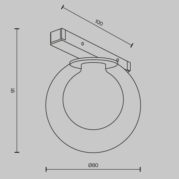 Трековый светильник Maytoni Technical TR181-1-4WTW-B