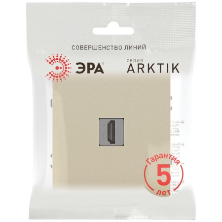 Розетка ЭРА Arktik 16-3114-04 HDMI шампань Б0070507