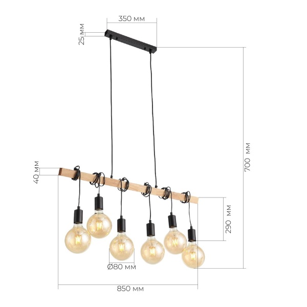 Подвесной светильник Evoluce Bagetti SL1142.403.06