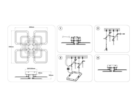 Светильник потолочный Ambrella light ACRYLICA FA8950