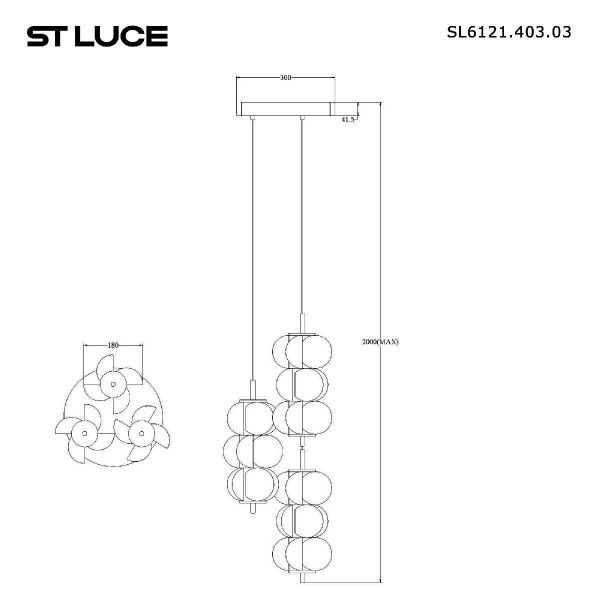 Подвесная светодиодная люстра ST Luce Talisman SL6121.403.03